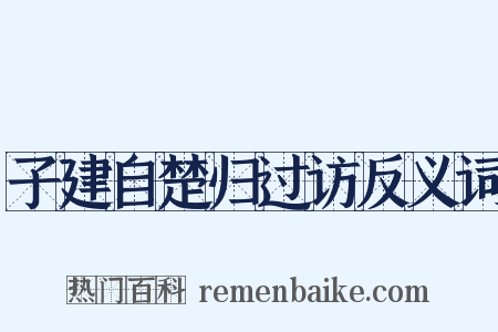 子建自楚归过访反义词是什么意思的图片
